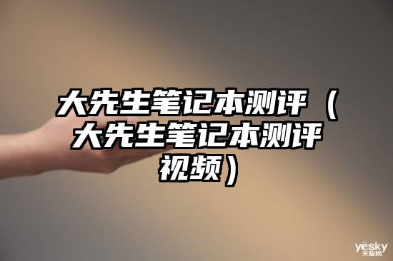 大先生笔记本测评（大先生笔记本测评视频）