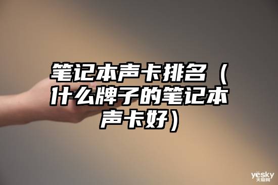 笔记本声卡排名（什么牌子的笔记本声卡好）