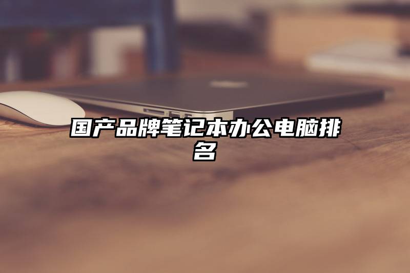 国产品牌笔记本办公电脑排名